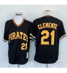 Men Pittsburgh Pirates 21 Roberto Clemente Black Stitched Baseball Jersey Men Pittsburgh Pirates 21 Roberto Clemente Black Stitched Baseball Jersey