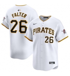 Men Pittsburgh Pirates 26 Bailey Falter White Home Limited Stitched Baseball Jersey Men Pittsburgh Pirates 26 Bailey Falter White Home Limited Stitched Baseball Jersey