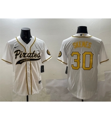 Men Pittsburgh Pirates 30 Paul Skenes White Cool Base Stitched Baseball Jersey Men Pittsburgh Pirates 30 Paul Skenes White Cool Base Stitched Baseball Jersey