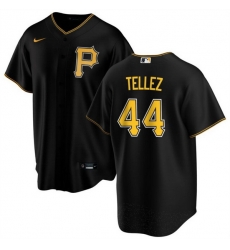 Men Pittsburgh Pirates 44 Rowdy Tellez Black Cool Base Stitched Baseball Jersey Men Pittsburgh Pirates 44 Rowdy Tellez Black Cool Base Stitched Baseball Jersey