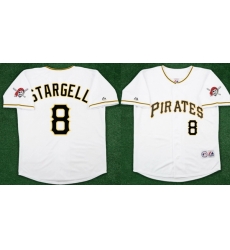 Men Pittsburgh Pirates 8 Willie Stargell White Team Patch Stitched Jersey