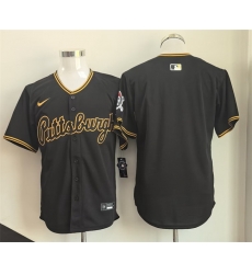 Men Pittsburgh Pirates Blank Black Limited Stitched Baseball Jersey