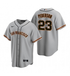 Men San Francisco New York Giants 23 Joc Pederson Grey Cool Base Stitched Jerse Men San Francisco New York Giants 23 Joc Pederson Grey Cool Base Stitched Jerse