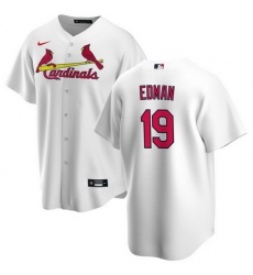 Men St Louis Cardinals 19 Tommy Edman White Cool Base Stitched Jersey Men St Louis Cardinals 19 Tommy Edman White Cool Base Stitched Jersey