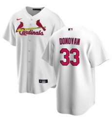 Men St Louis Cardinals 33 Brendan Donovan White Cool Base Stitched Jersey Men St Louis Cardinals 33 Brendan Donovan White Cool Base Stitched Jersey