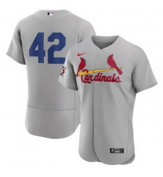 Men St Louis Cardinals 42 Jackie Robinson Grey Flex Base Stitched jersey Men St Louis Cardinals 42 Jackie Robinson Grey Flex Base Stitched jersey