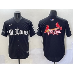 Men St  Louis Cardinals Team Big Logo Black  27Gothic Legacy Edition 27 Vapor Premier Limited Stitched Baseball Jersey