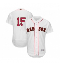 Mens Boston Red Sox 15 Dustin Pedroia White 2019 Gold Program Flex Base Authentic Collection Baseball Jersey Mens Boston Red Sox 15 Dustin Pedroia White 2019 Gold Program Flex Base Authentic Collection Baseball Jersey