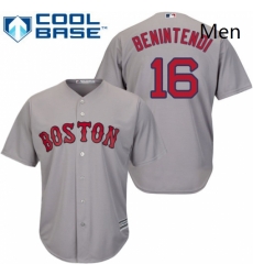 Mens Majestic Boston Red Sox 16 Andrew Benintendi Replica Grey Road Cool Base MLB Jersey Mens Majestic Boston Red Sox 16 Andrew Benintendi Replica Grey Road Cool Base MLB Jersey