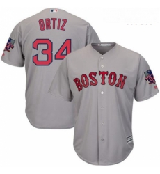 Mens Majestic Boston Red Sox 34 David Ortiz Authentic Grey Road Retirement Patch Cool Base MLB Jersey Mens Majestic Boston Red Sox 34 David Ortiz Authentic Grey Road Retirement Patch Cool Base MLB Jersey
