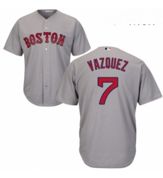 Mens Majestic Boston Red Sox 7 Christian Vazquez Replica Grey Road Cool Base MLB Jersey Mens Majestic Boston Red Sox 7 Christian Vazquez Replica Grey Road Cool Base MLB Jersey