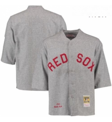 Mens Mitchell and Ness 1914 Boston Red Sox 3 Babe Ruth Replica Grey Throwback MLB Jersey Mens Mitchell and Ness 1914 Boston Red Sox 3 Babe Ruth Replica Grey Throwback MLB Jersey