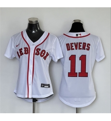 Women Boston Red Sox 11 Rafael Devers White Cool Base Stitched Jersey Women Boston Red Sox 11 Rafael Devers White Cool Base Stitched Jersey