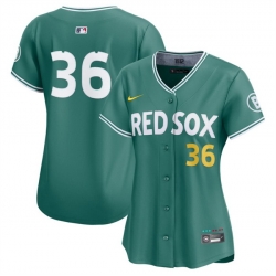 Women Boston Red Sox 36 Triston Casas Green 2025 City Connect Limited Stitched Baseball Jersey
