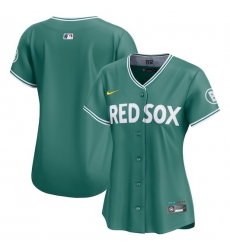 Women Boston Red Sox Blank Green 2025 City Connect Limited Stitched Baseball Jersey