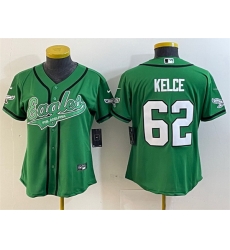 Women Philadelphia Eagles 62 Jason Kelce Green Cool Base Stitched Baseball Jersey 28Run Small 29 Women Philadelphia Eagles 62 Jason Kelce Green Cool Base Stitched Baseball Jersey 28Run Small 29