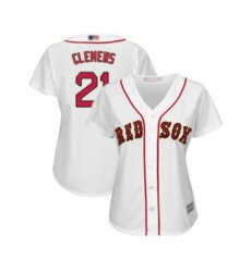 Womens Boston Red Sox 21 Roger Clemens Authentic White 2019 Gold Program Cool Base Baseball Jersey Womens Boston Red Sox 21 Roger Clemens Authentic White 2019 Gold Program Cool Base Baseball Jersey