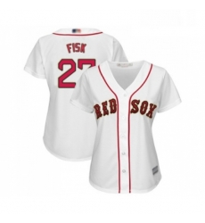 Womens Boston Red Sox 27 Carlton Fisk Authentic White 2019 Gold Program Cool Base Baseball Jersey Womens Boston Red Sox 27 Carlton Fisk Authentic White 2019 Gold Program Cool Base Baseball Jersey