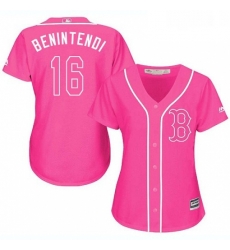 Womens Majestic Boston Red Sox 16 Andrew Benintendi Replica Pink Fashion MLB Jersey Womens Majestic Boston Red Sox 16 Andrew Benintendi Replica Pink Fashion MLB Jersey