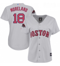 Womens Majestic Boston Red Sox 18 Mitch Moreland Authentic Grey Road 2018 World Series Champions MLB Jersey Womens Majestic Boston Red Sox 18 Mitch Moreland Authentic Grey Road 2018 World Series Champions MLB Jersey