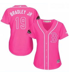 Womens Majestic Boston Red Sox 19 Jackie Bradley Jr Authentic Pink Fashion 2018 World Series Champions MLB Jersey Womens Majestic Boston Red Sox 19 Jackie Bradley Jr Authentic Pink Fashion 2018 World Series Champions MLB Jersey