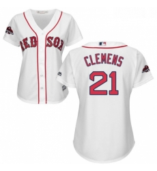 Womens Majestic Boston Red Sox 21 Roger Clemens Authentic White Home 2018 World Series Champions MLB Jersey Womens Majestic Boston Red Sox 21 Roger Clemens Authentic White Home 2018 World Series Champions MLB Jersey
