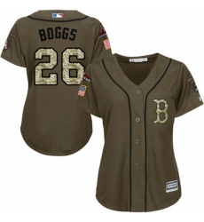 Womens Majestic Boston Red Sox 26 Wade Boggs Authentic Green Salute to Service 2018 World Series Champions MLB Jersey Womens Majestic Boston Red Sox 26 Wade Boggs Authentic Green Salute to Service 2018 World Series Champions MLB Jersey