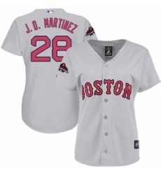 Womens Majestic Boston Red Sox 28 J D Martinez Authentic Grey Road 2018 World Series Champions MLB Jerse Womens Majestic Boston Red Sox 28 J D Martinez Authentic Grey Road 2018 World Series Champions MLB Jerse