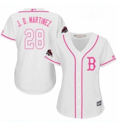 Womens Majestic Boston Red Sox 28 J D Martinez Authentic White Fashion 2018 World Series Champions MLB Jerse Womens Majestic Boston Red Sox 28 J D Martinez Authentic White Fashion 2018 World Series Champions MLB Jerse