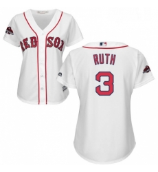 Womens Majestic Boston Red Sox 3 Babe Ruth Authentic White Home 2018 World Series Champions MLB Jersey Womens Majestic Boston Red Sox 3 Babe Ruth Authentic White Home 2018 World Series Champions MLB Jersey