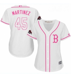 Womens Majestic Boston Red Sox 45 Pedro Martinez Authentic White Fashion 2018 World Series Champions MLB Jersey Womens Majestic Boston Red Sox 45 Pedro Martinez Authentic White Fashion 2018 World Series Champions MLB Jersey