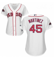 Womens Majestic Boston Red Sox 45 Pedro Martinez Authentic White Home 2018 World Series Champions MLB Jersey Womens Majestic Boston Red Sox 45 Pedro Martinez Authentic White Home 2018 World Series Champions MLB Jersey