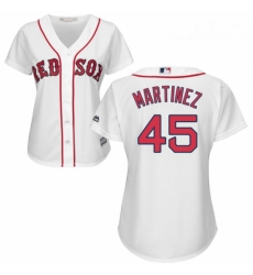 Womens Majestic Boston Red Sox 45 Pedro Martinez Replica White Home MLB Jersey Womens Majestic Boston Red Sox 45 Pedro Martinez Replica White Home MLB Jersey