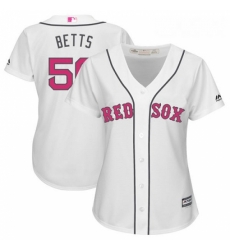 Womens Majestic Boston Red Sox 50 Mookie Betts Replica White Mothers Day MLB Jersey Womens Majestic Boston Red Sox 50 Mookie Betts Replica White Mothers Day MLB Jersey