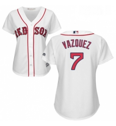 Womens Majestic Boston Red Sox 7 Christian Vazquez Authentic White Home MLB Jersey Womens Majestic Boston Red Sox 7 Christian Vazquez Authentic White Home MLB Jersey