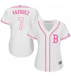 Womens Majestic Boston Red Sox 7 Christian Vazquez Replica White Fashion MLB Jersey Womens Majestic Boston Red Sox 7 Christian Vazquez Replica White Fashion MLB Jersey