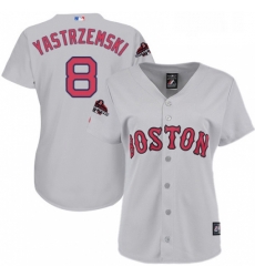 Womens Majestic Boston Red Sox 8 Carl Yastrzemski Authentic Grey Road 2018 World Series Champions MLB Jersey Womens Majestic Boston Red Sox 8 Carl Yastrzemski Authentic Grey Road 2018 World Series Champions MLB Jersey