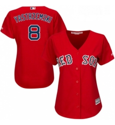Womens Majestic Boston Red Sox 8 Carl Yastrzemski Replica Red Alternate Home MLB Jersey Womens Majestic Boston Red Sox 8 Carl Yastrzemski Replica Red Alternate Home MLB Jersey