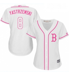 Womens Majestic Boston Red Sox 8 Carl Yastrzemski Replica White Fashion MLB Jersey Womens Majestic Boston Red Sox 8 Carl Yastrzemski Replica White Fashion MLB Jersey