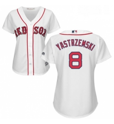 Womens Majestic Boston Red Sox 8 Carl Yastrzemski Replica White Home MLB Jersey Womens Majestic Boston Red Sox 8 Carl Yastrzemski Replica White Home MLB Jersey
