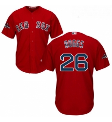 Youth Majestic Boston Red Sox 26 Wade Boggs Authentic Red Alternate Home Cool Base 2018 World Series Champions MLB Jersey Youth Majestic Boston Red Sox 26 Wade Boggs Authentic Red Alternate Home Cool Base 2018 World Series Champions MLB Jersey