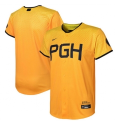 Youth Pittsburgh Pirates Blank Gold 2023 City Connect Stitched Jersey Youth Pittsburgh Pirates Blank Gold 2023 City Connect Stitched Jersey