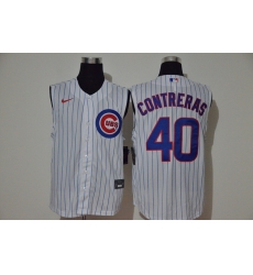 Cubs 40 Willson Contreras White Nike Cool Base Sleeveless Jersey Cubs 40 Willson Contreras White Nike Cool Base Sleeveless Jersey