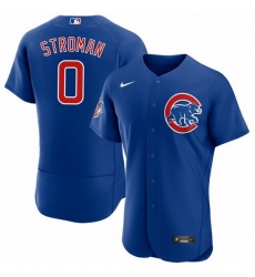Men Chicago Cubs 0 Marcus Stroman Blue Flex Base Stitched Jerse Men Chicago Cubs 0 Marcus Stroman Blue Flex Base Stitched Jerse