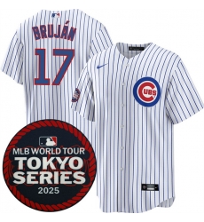 Men Chicago Cubs 17 Vidal Bruj E1n White 2025 World Tour Tokyo Series Home Stitched Baseball Jersey Men Chicago Cubs 17 Vidal Bruj E1n White 2025 World Tour Tokyo Series Home Stitched Baseball Jersey