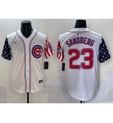 Men Chicago Cubs 23 Ryne Sandberg White 2025 Independence Day Vapor Premier Limited Stitched Baseball Jersey Men Chicago Cubs 23 Ryne Sandberg White 2025 Independence Day Vapor Premier Limited Stitched Baseball Jersey