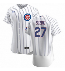 Men Chicago Cubs 27 Seiya Suzuki White Flex Base Stitched jersey Men Chicago Cubs 27 Seiya Suzuki White Flex Base Stitched jersey