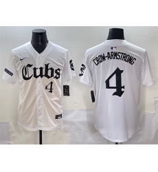 Men Chicago Cubs 4 Pete Crow Armstrong White 27Gothic North Side Edition 27 Vapor Premier Limited Stitched Baseball Jersey Men Chicago Cubs 4 Pete Crow Armstrong White 27Gothic North Side Edition 27 Vapor Premier Limited Stitched Baseball Jersey