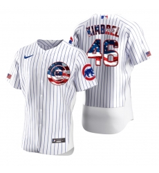Men Chicago Cubs 46 Craig Kimbrel Men Nike White Fluttering USA Flag Limited Edition Flex Base MLB Jersey Men Chicago Cubs 46 Craig Kimbrel Men Nike White Fluttering USA Flag Limited Edition Flex Base MLB Jersey