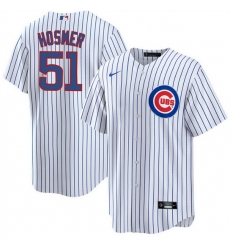 Men Chicago Cubs 51 Eric Hosmer White Cool Base Stitched Baseball Jersey Men Chicago Cubs 51 Eric Hosmer White Cool Base Stitched Baseball Jersey